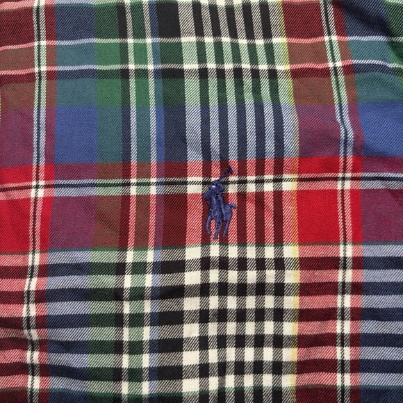 Ralph Lauren Custom Fit Multicolor Plaid Men's M Long Sleeve Button Down Shirt - Picture 6 of 8